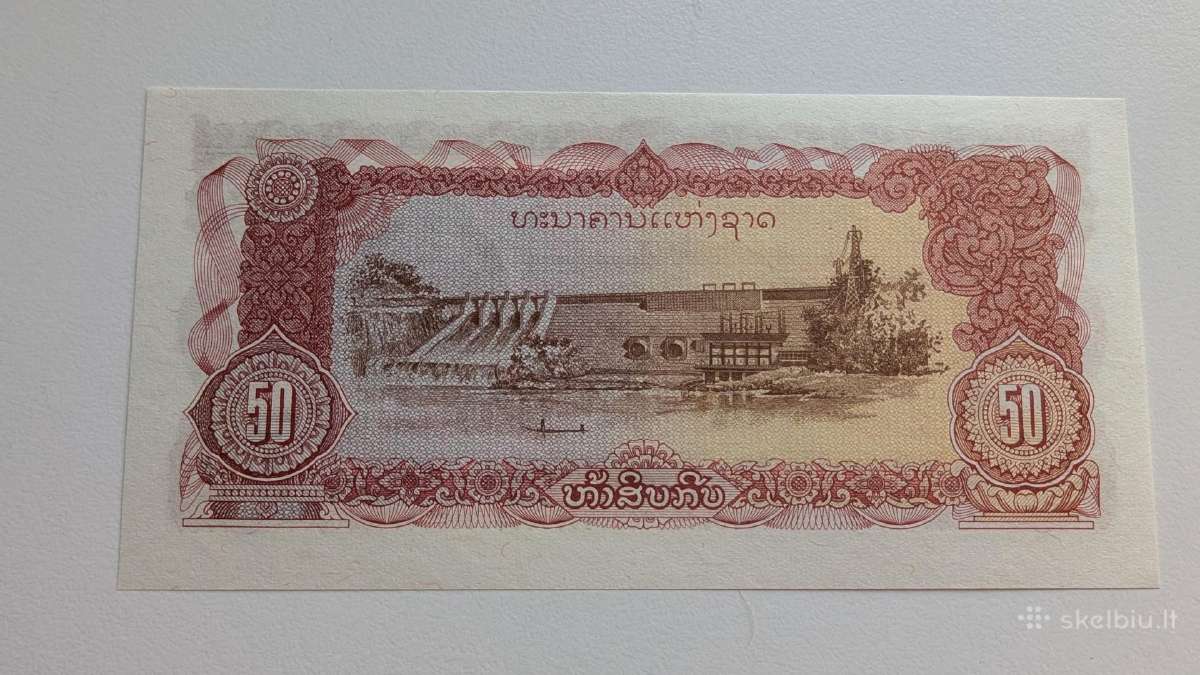 Laoso 50 kipų 1979 Unc - nuotraukos Nr. 2