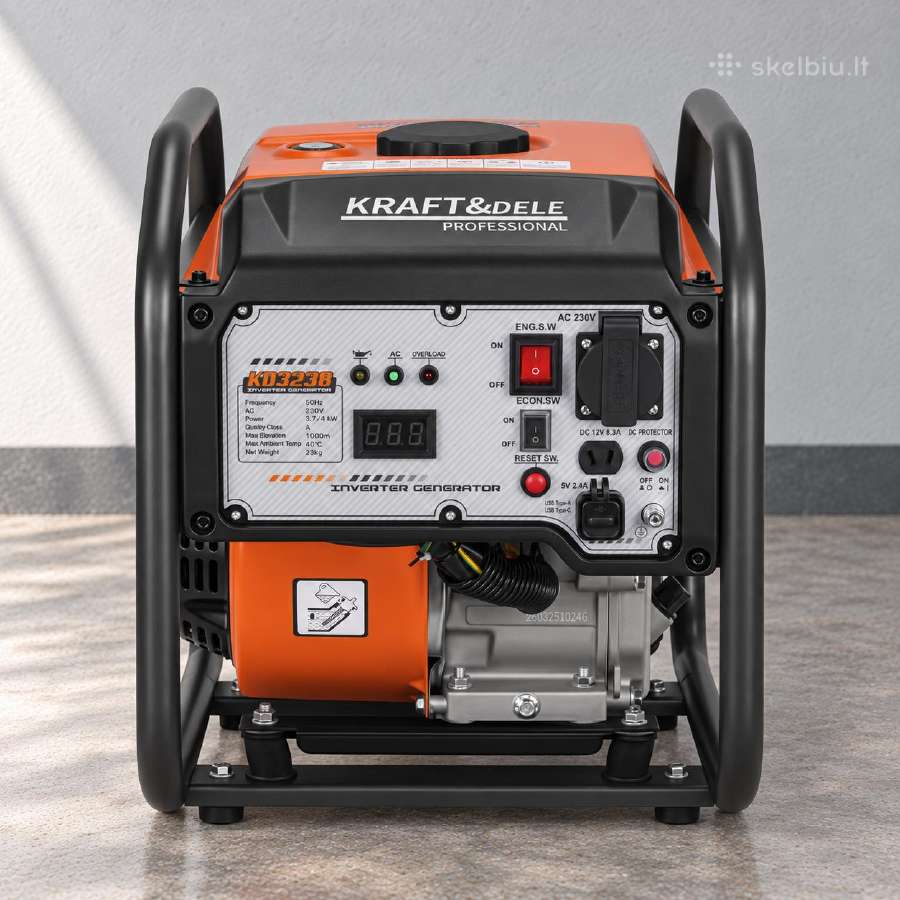Inverterinis generatorius 4 kw Kraftdele Kd3238 - nuotraukos Nr. 2