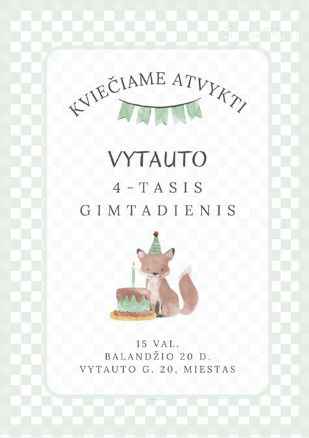 Gimtadienio kvietimai - nuotraukos Nr. 2