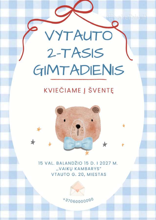 Gimtadienio kvietimai - nuotraukos Nr. 3