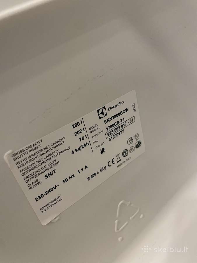Įmontuojamas šaldytuvas Electrolux Enn2853aow - nuotraukos Nr. 2
