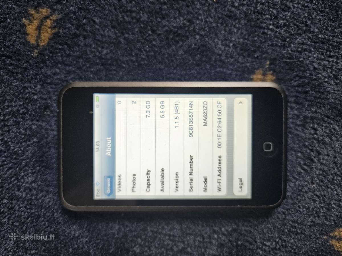 iPod touch 1 gen 8gb Pilnai Veikia - nuotraukos Nr. 2