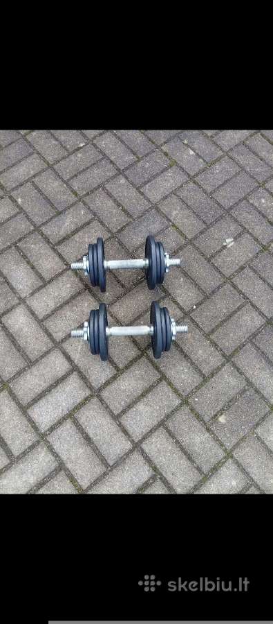 10+10 kg.metaliniai geri hanteliai keičiamo svorio - nuotraukos Nr. 2