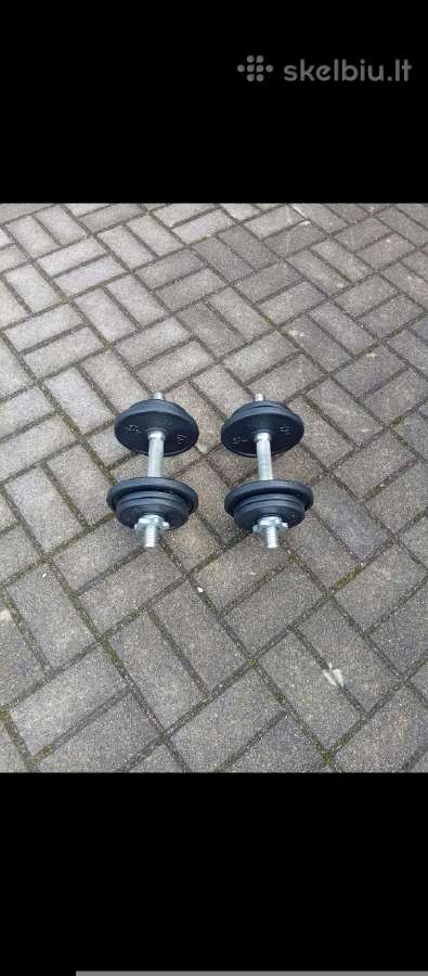 10+10 kg.metaliniai geri hanteliai keičiamo svorio - nuotraukos Nr. 3