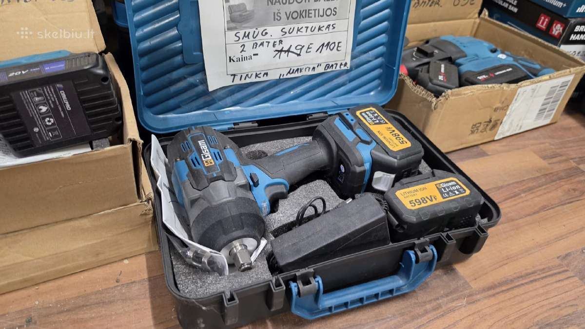 Makitom 18v pakrovejas dvigubas+2baterijos - nuotraukos Nr. 7