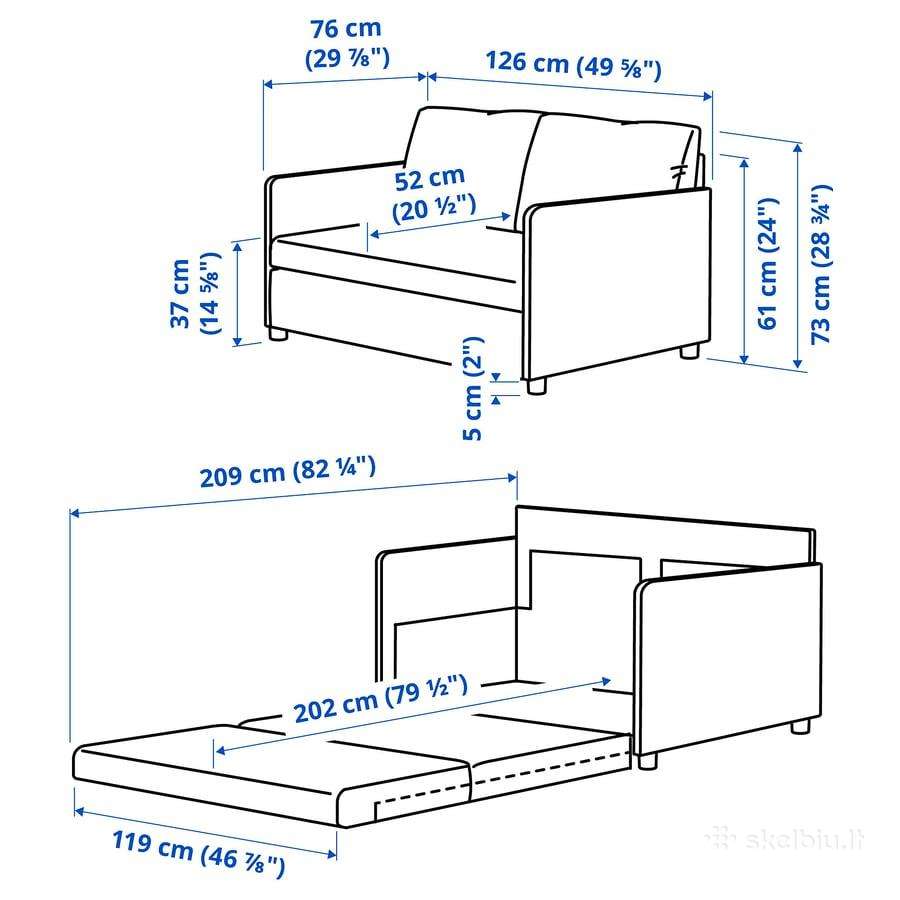 Sofa/lova dvivietė - nuotraukos Nr. 5
