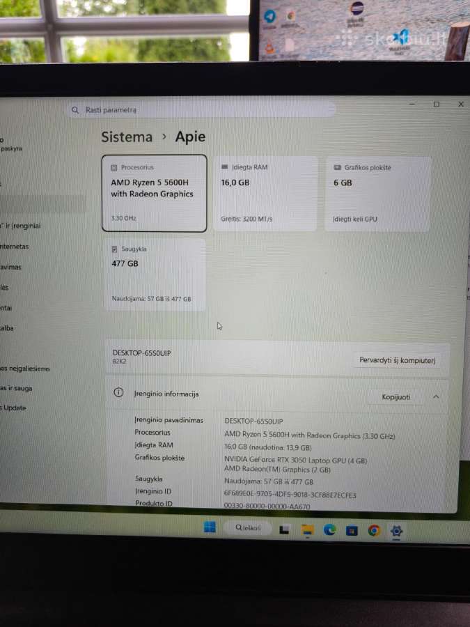 Lenovo ideapad gaming 3-5ach6 - nuotraukos Nr. 12
