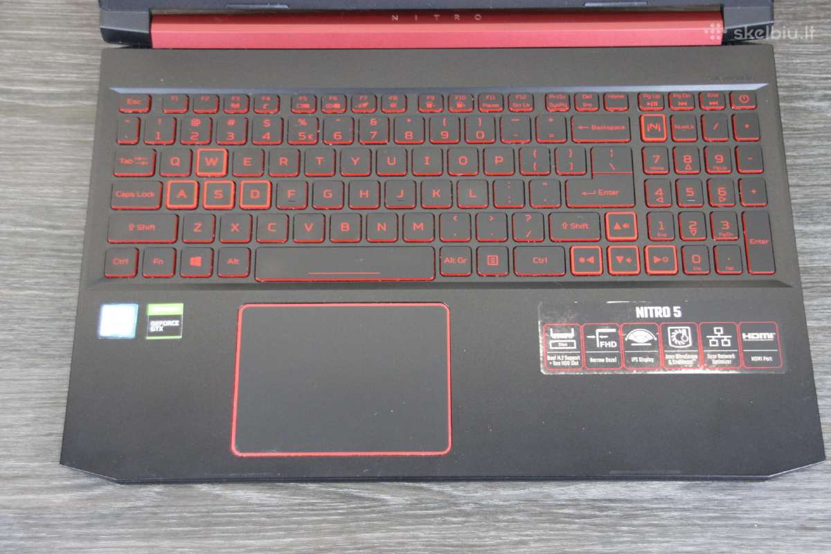 Acer Nitro i5-9300h Gtx 1650 512gb SSD Fhd Ips 16g - nuotraukos Nr. 2