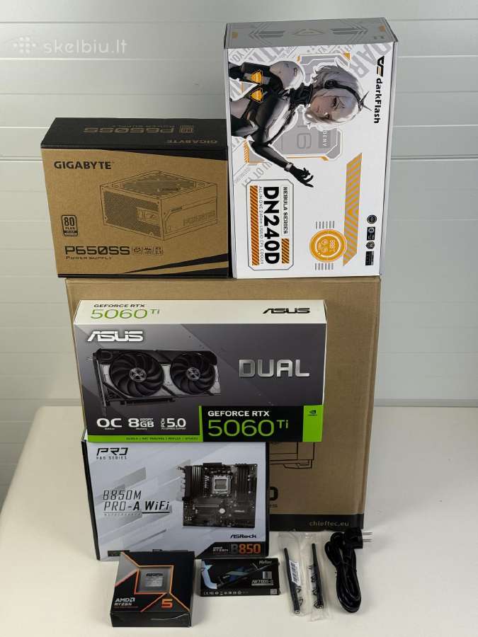 Naujas Žaidimų Pc Rtx 5060ti Ryzen 5 9600x Ddr5 - nuotraukos Nr. 22