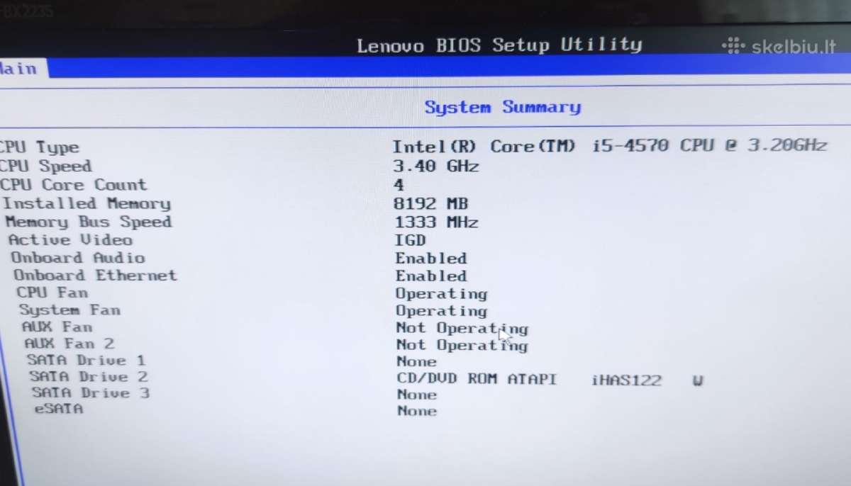 Lenovo Thinkcentre M93p I5-4570 RAM 8gb - nuotraukos Nr. 2