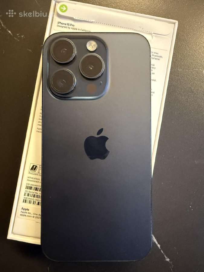 iPhone 15 Pro Blue Titanium 128gb - nuotraukos Nr. 2
