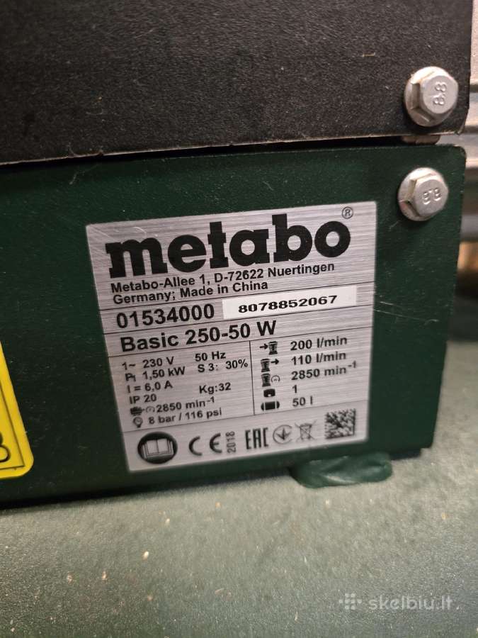 Metabo kompresorius - nuotraukos Nr. 3