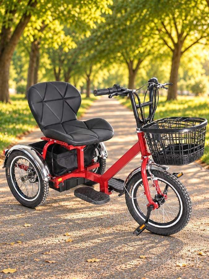 Elektrinis triratis skuteris T06b su pedalais - nuotraukos Nr. 2