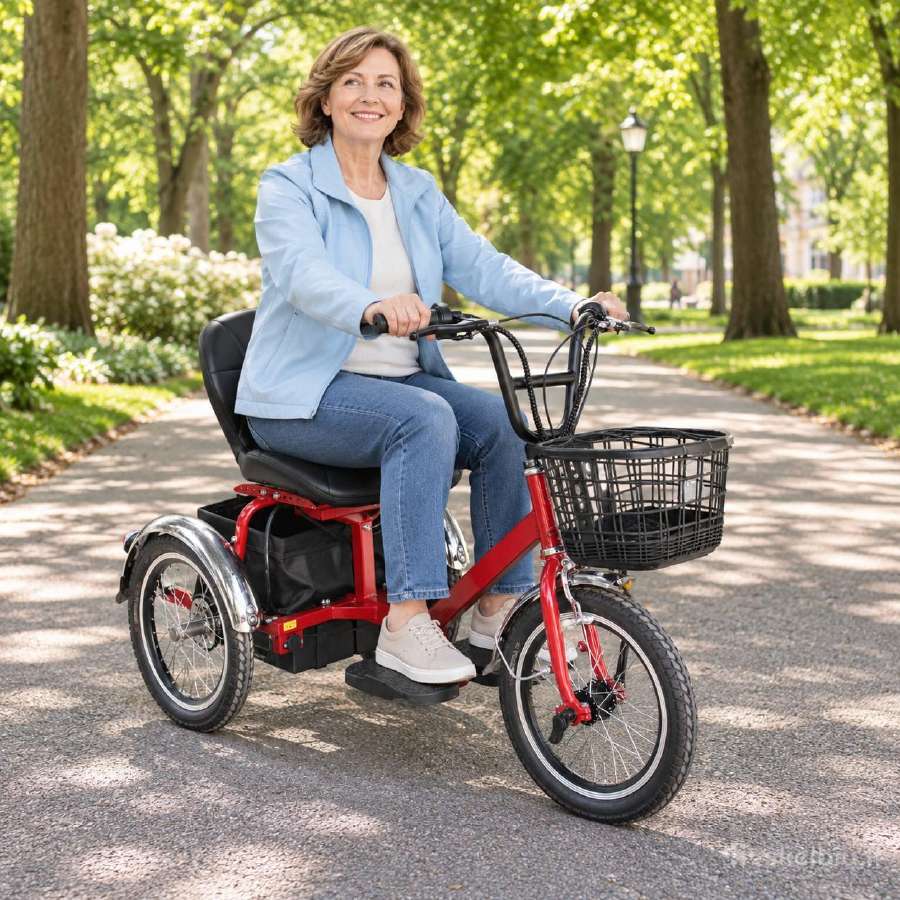 Elektrinis triratis skuteris T06b su pedalais - nuotraukos Nr. 5