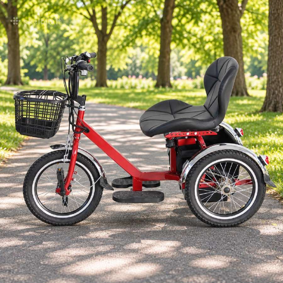 Elektrinis triratis skuteris T06b su pedalais - nuotraukos Nr. 10