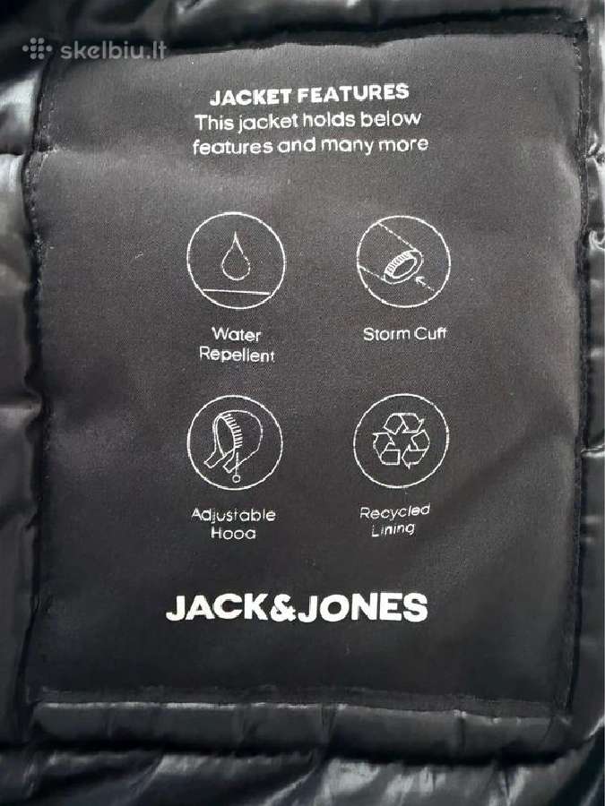 Stilinga juoda Jack & Jones striukė (M dydis) - nuotraukos Nr. 7