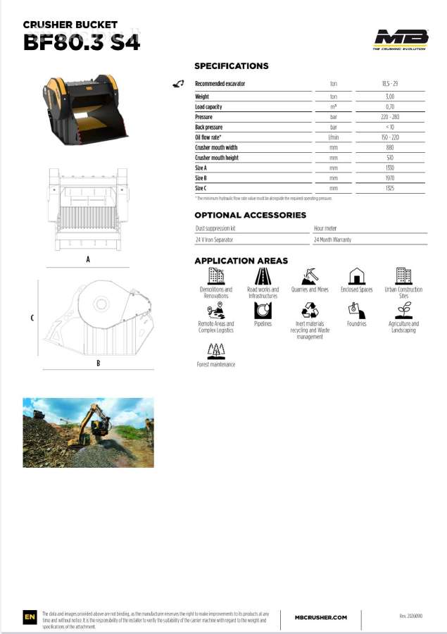 Išpardavima MB Crusher Bf90.3 S4 smulkinimo kauša - nuotraukos Nr. 3