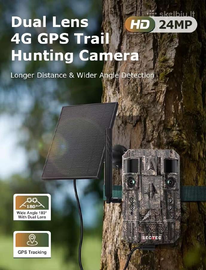 Medžioklinė kamera 4G 24mp Dual Len+ai+GPS+no-glow - nuotraukos Nr. 3