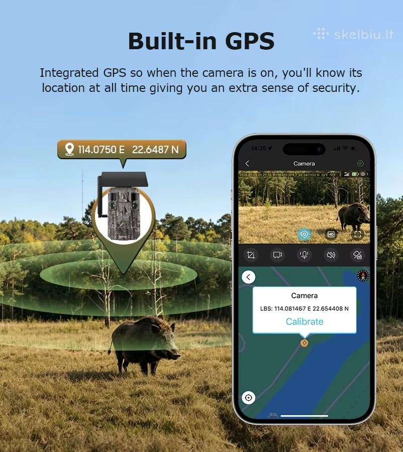 Medžioklinė kamera 4G 24mp Dual Len+ai+GPS+no-glow - nuotraukos Nr. 8
