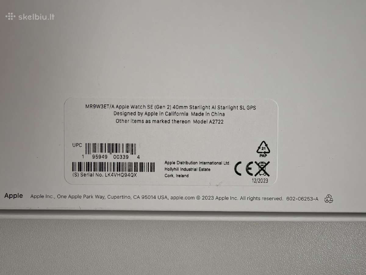Apple Watch Se 2 40 mm su papildomomis apyrankėmis - nuotraukos Nr. 7