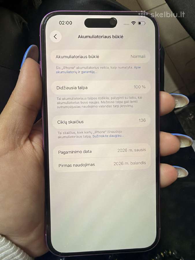 iPhone 16 plus (Pink )256gb - nuotraukos Nr. 5