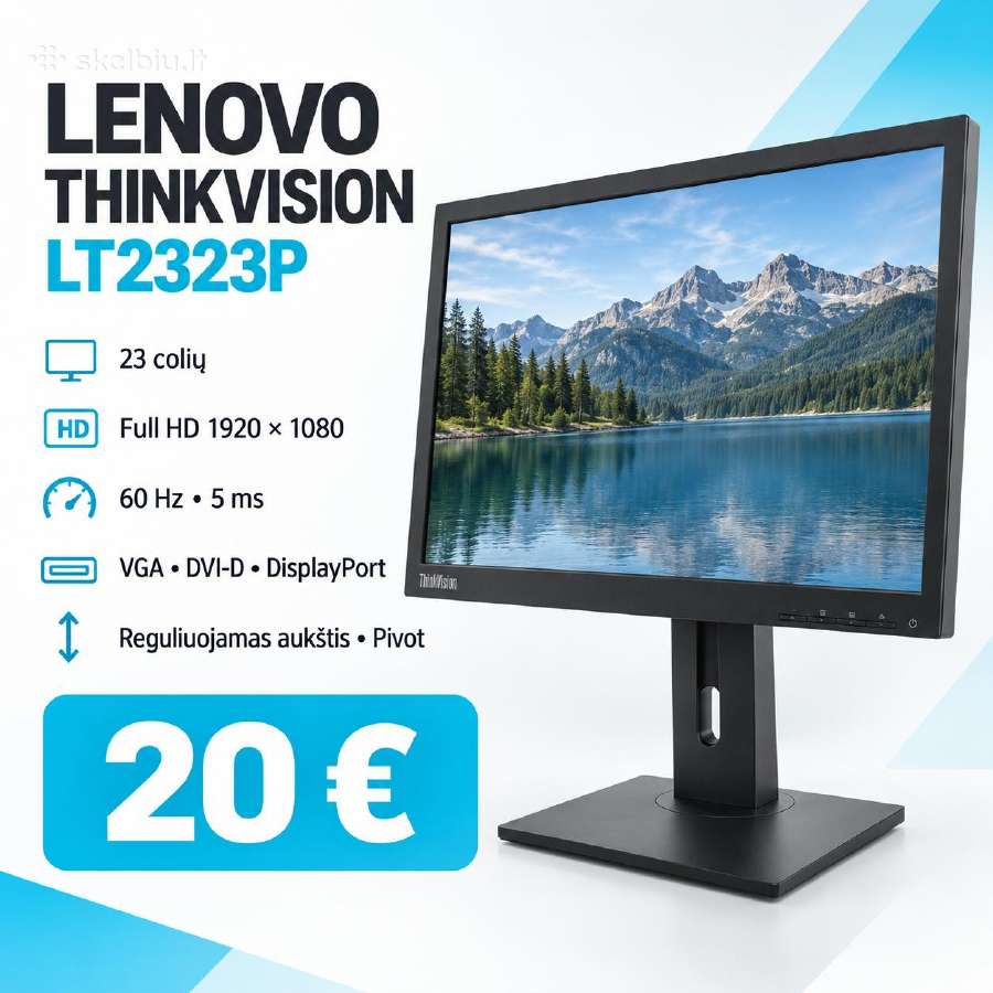 Monitoriai Dell, Hp, Lenovo nuo 15eu su PVM - nuotraukos Nr. 6