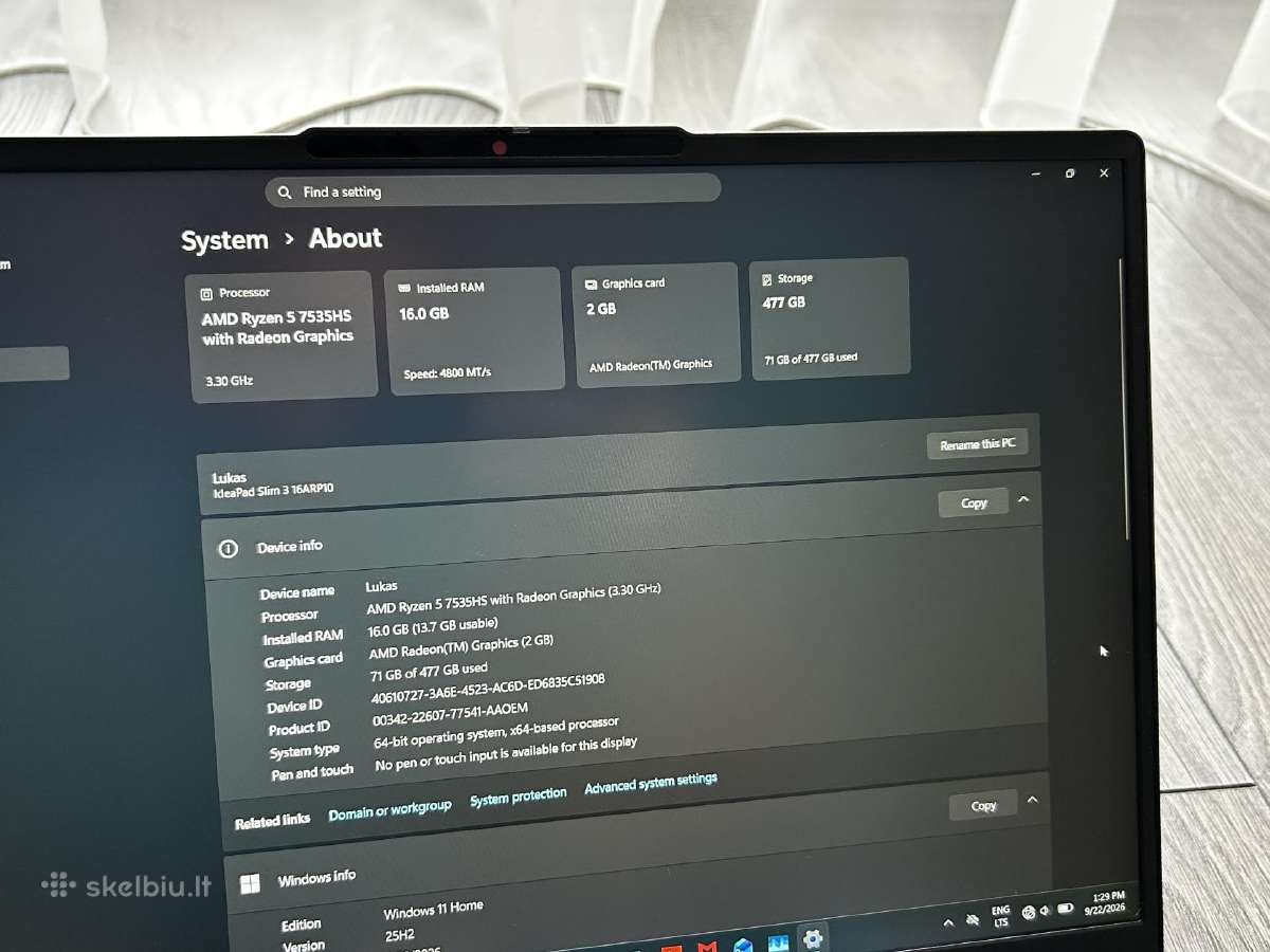 Lenovo ideapad slim 3 2026 - nuotraukos Nr. 5