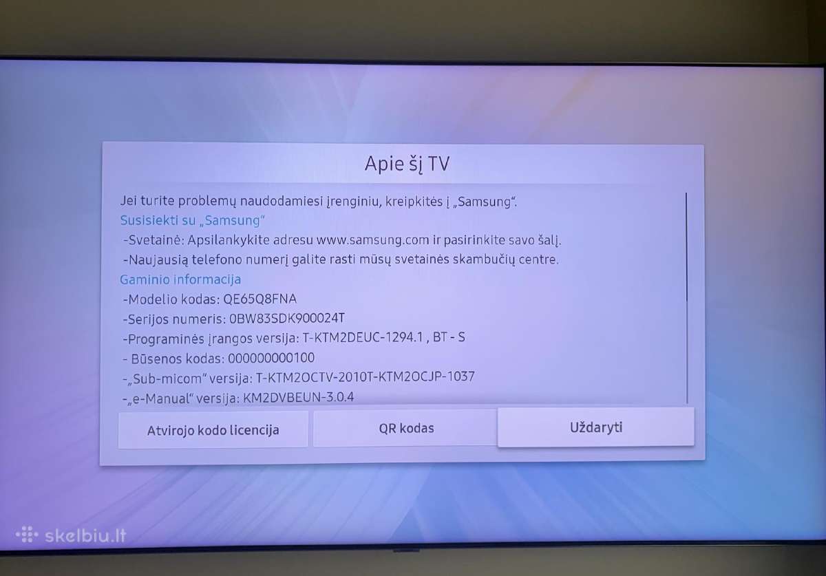 Samsung Qled 65 4k Qe65q8fna - nuotraukos Nr. 2