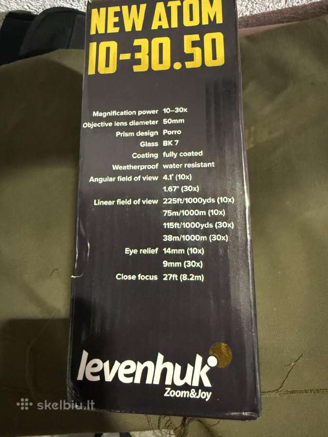 Parduodu Levenhuk 10–30x50 žiūronus - nuotraukos Nr. 7