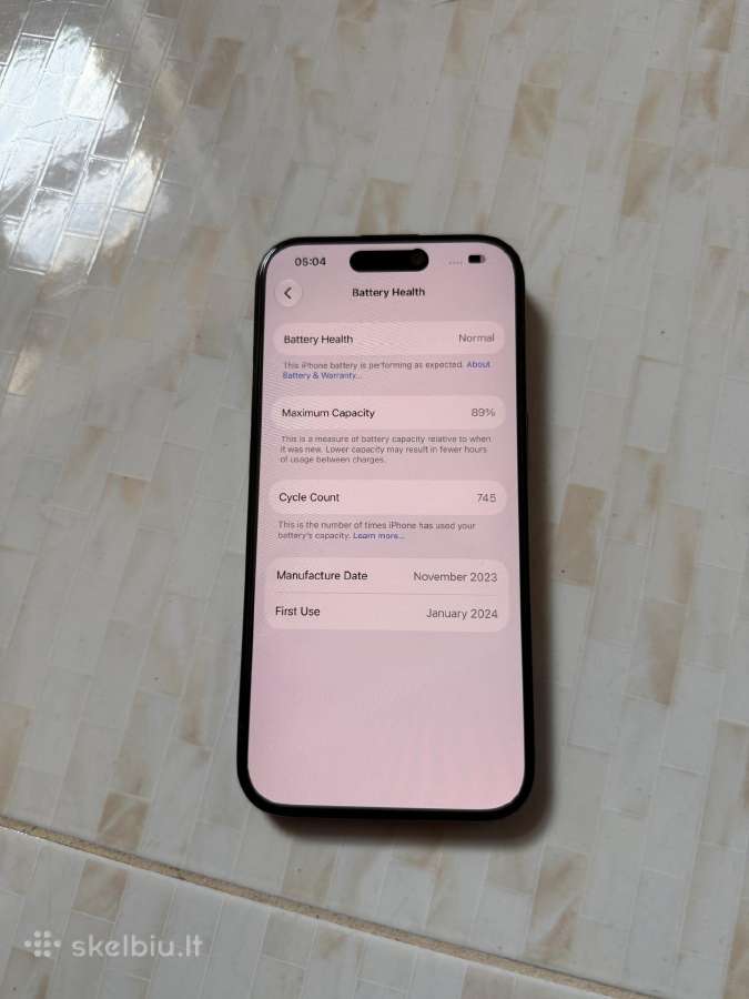 iPhone 15 Pro 128gb Black - nuotraukos Nr. 6