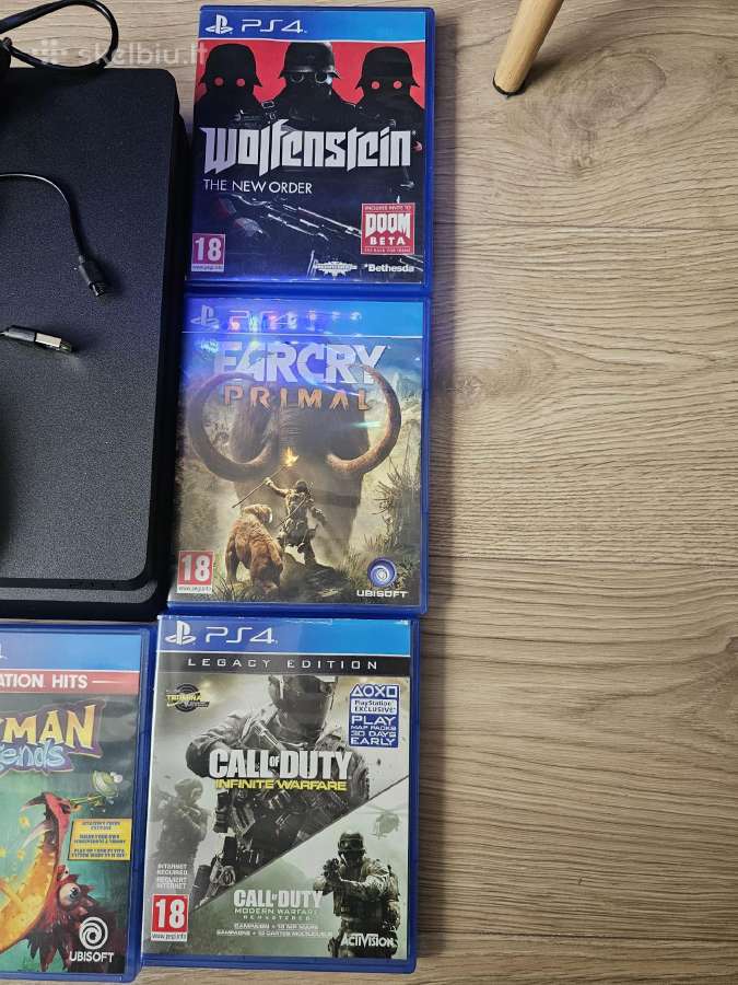 Ps 4 Slim 500gb ir 9 žaidimai - nuotraukos Nr. 3
