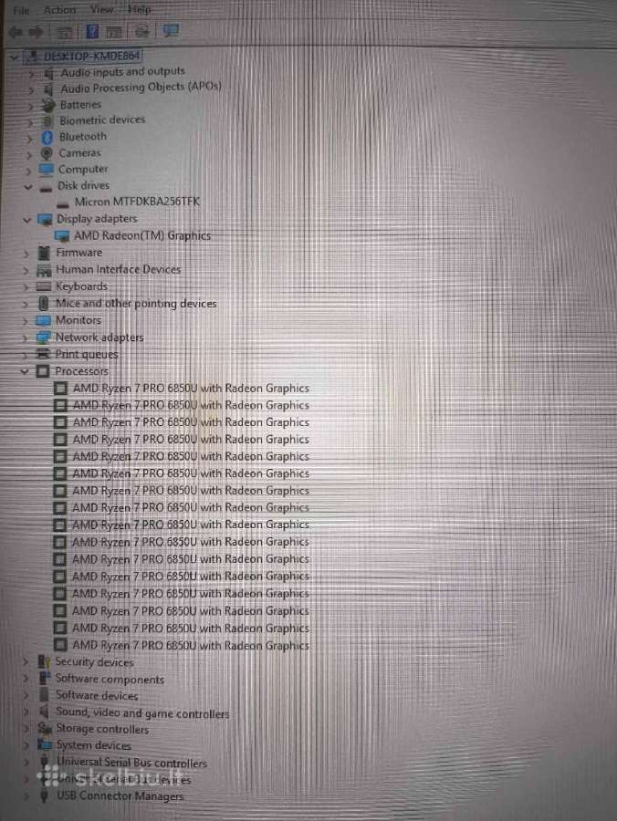 T14 Gen 3 14.0 Ryzen 7 6850u 16gb 256gb 17% - nuotraukos Nr. 5