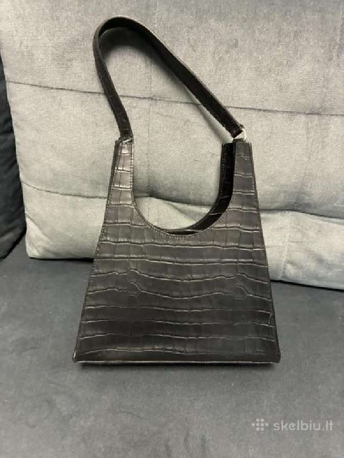 Natūralios odos asimetriška rankinė (croc-embossed - nuotraukos Nr. 2