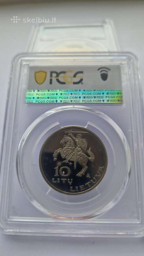 Pcgs 1995m. 10lt Pasaulio lietuvių žaidynės Ms67 - nuotraukos Nr. 2