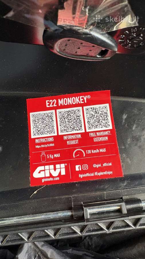 Givi E22 Monokey šoninių dėžių komplektas - nuotraukos Nr. 3