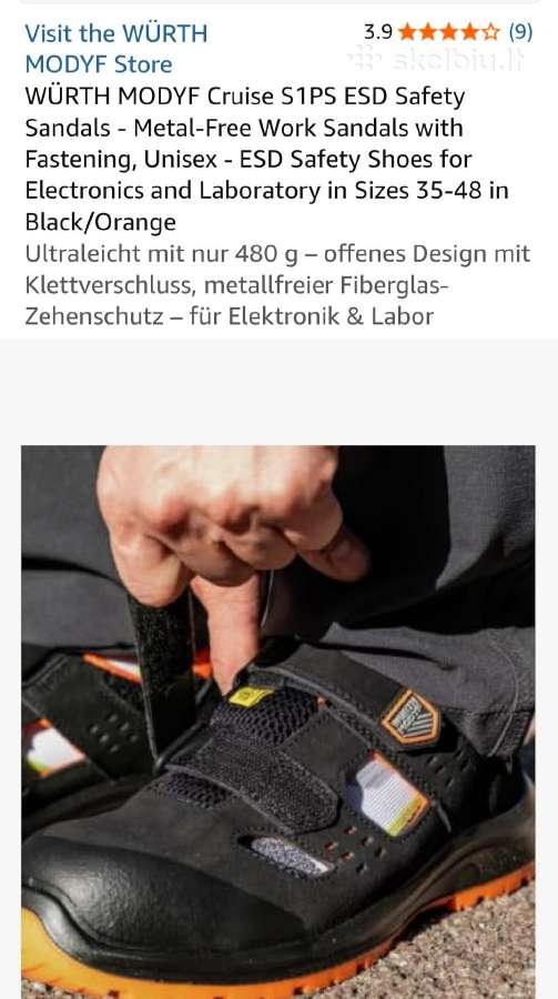 Würth darbo sandalai - nuotraukos Nr. 2