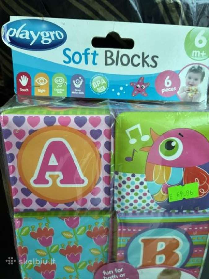 Nauji Playgro minkšti vonios kubeliai kūdikiui (6 - nuotraukos Nr. 2