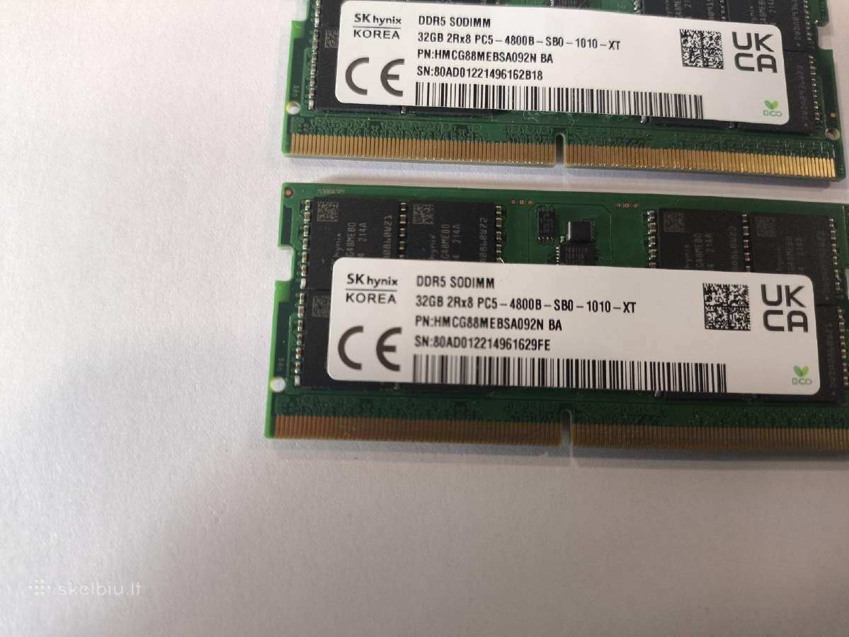 So-dimm Ddr5 2*32gb 4800mhz Sk Hynix - nuotraukos Nr. 2