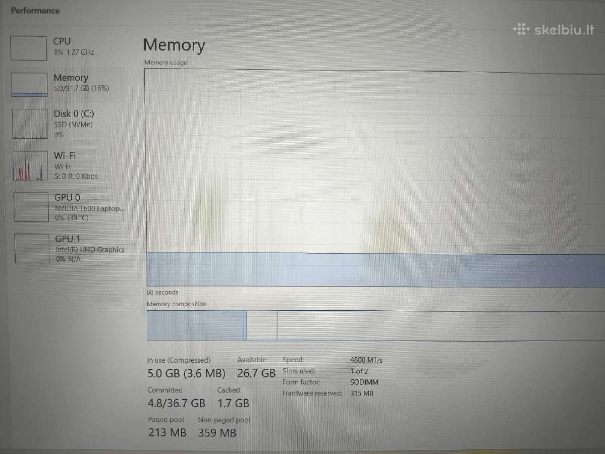 Precision 3571 15.6 i7-12700h 32gb 512gb T600 4gb - nuotraukos Nr. 7