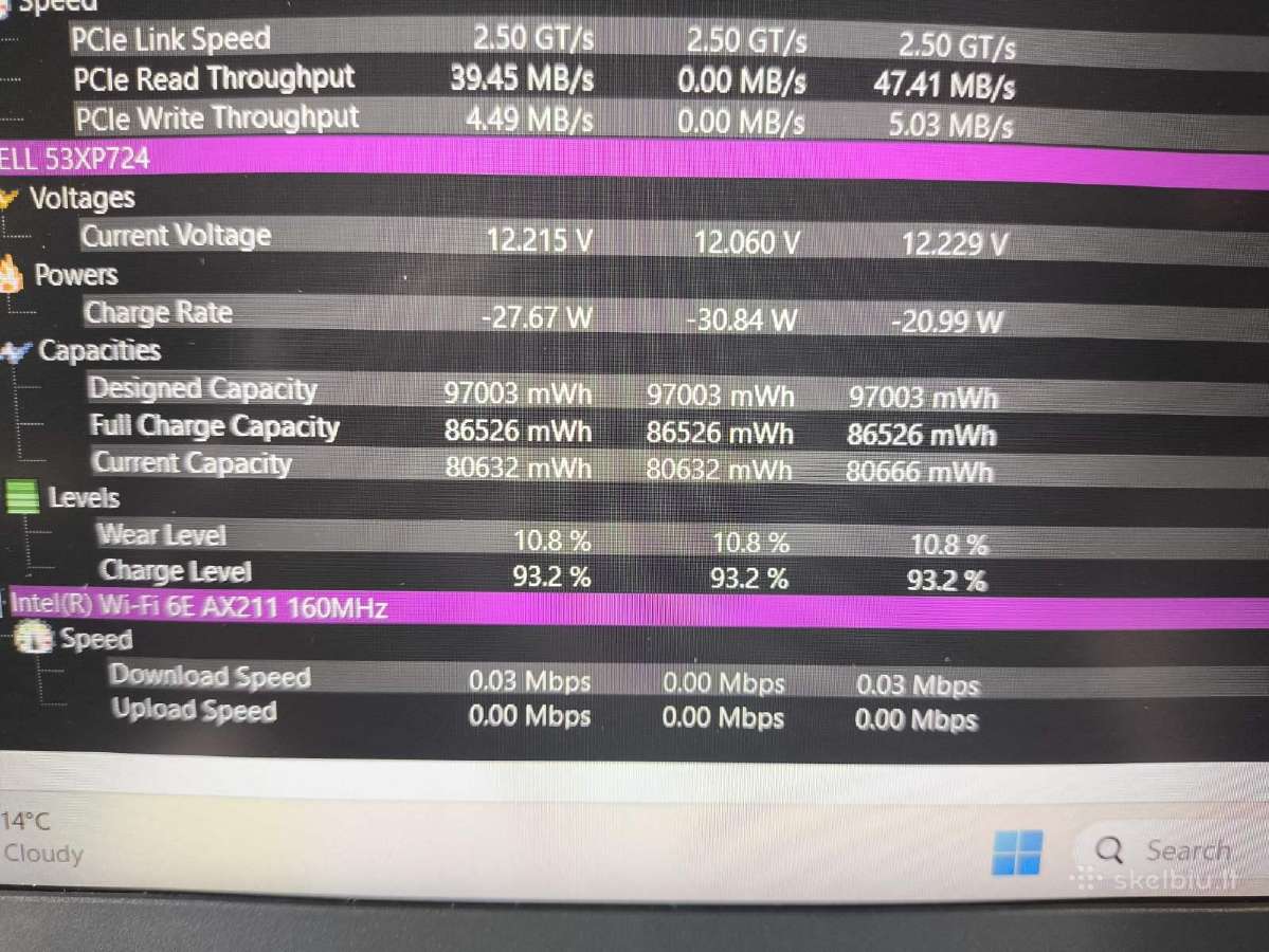 Precision 3571 15.6 i7-12700h 32gb 512gb T600 4gb - nuotraukos Nr. 8