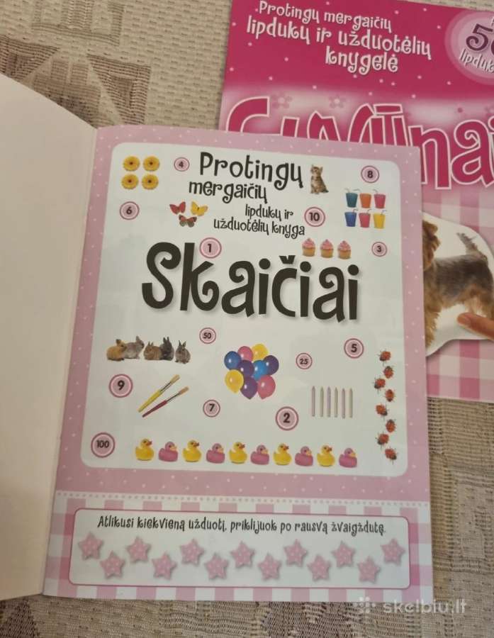 Protingų mergaičių lipdukų ir užduotėlių 2 vnt - nuotraukos Nr. 2