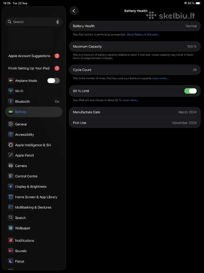 iPad Air 13 M2 256gb Space Gray - nuotraukos Nr. 5