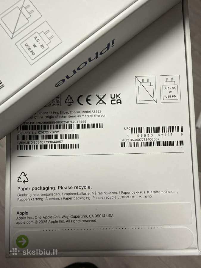 Nauji! Apple iPhone 17 Pro 256gb - nuotraukos Nr. 2