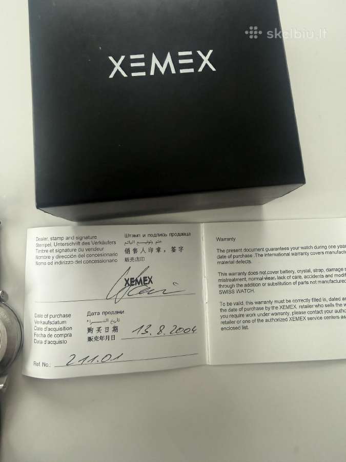 Laikrodis Xemex 211.01 - nuotraukos Nr. 3