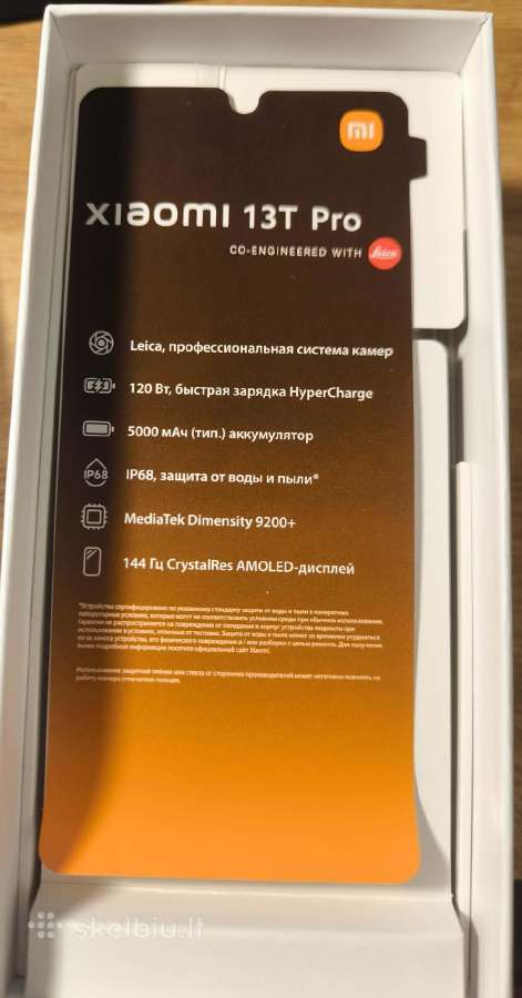 Xiaomi 13t Pro 12gb/512gb Alpine Blue Puiki būklė - nuotraukos Nr. 23