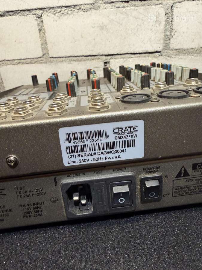 Garso pultas Crate Audio Cmx42fx ir kita - nuotraukos Nr. 3