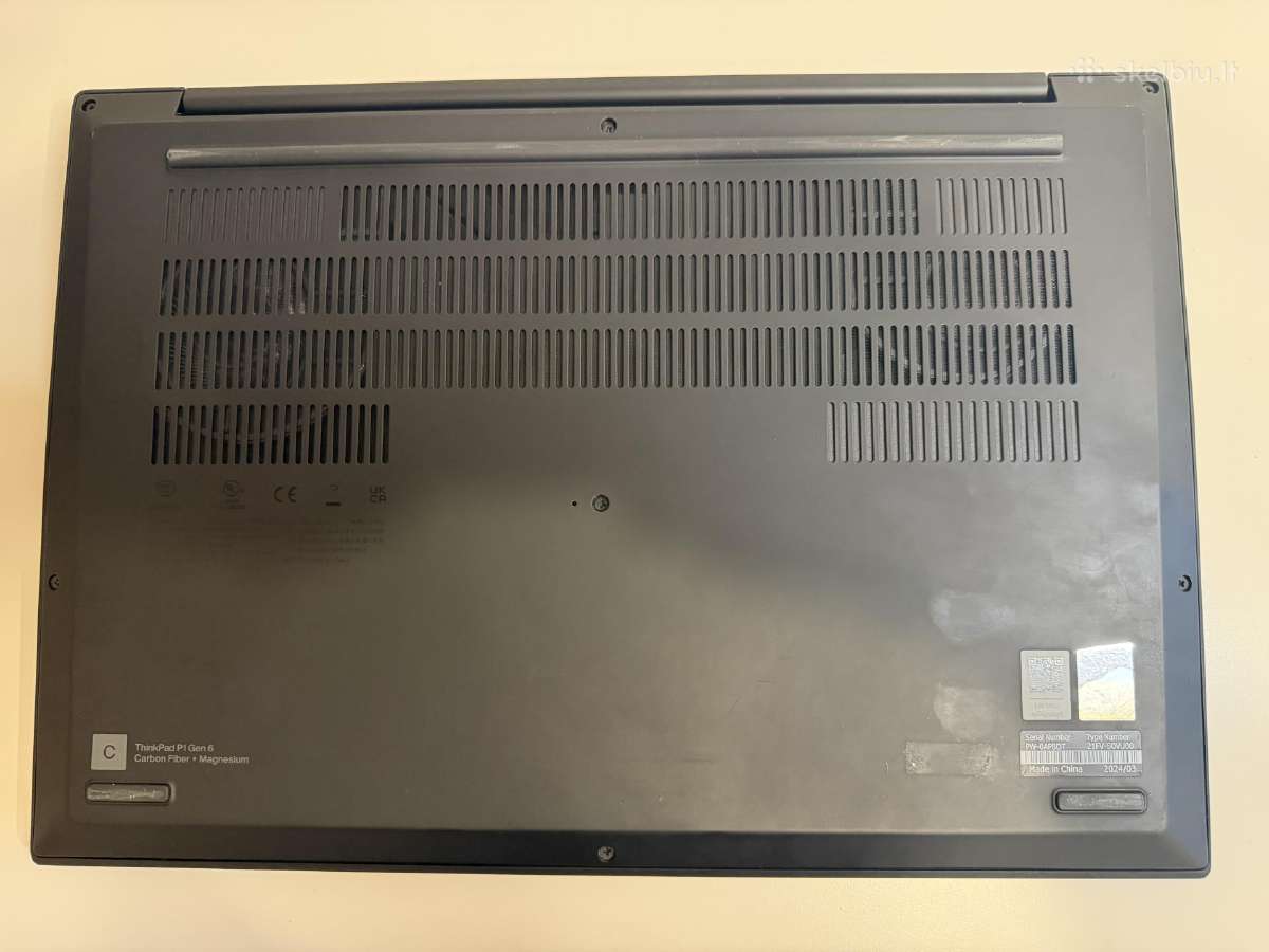 Lenovo Thinkpad P1 Gen 6, 32gb, Rtx 4060, i7, 1tb - nuotraukos Nr. 5
