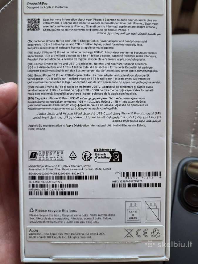 Parduodamas iPhone 16 pro 512gb, titanium black - nuotraukos Nr. 7