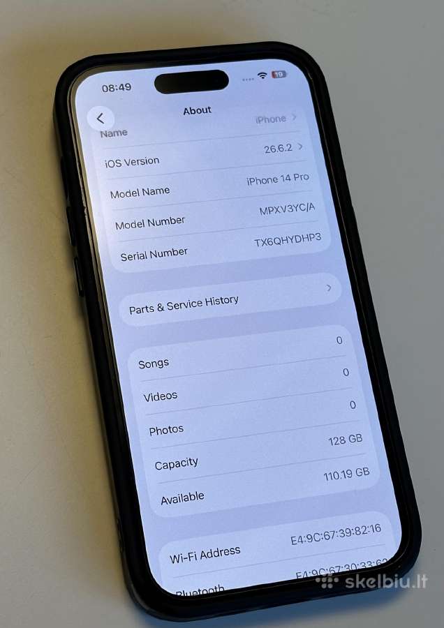 iPhone 14 Pro 128gb Black - 100% Battery - nuotraukos Nr. 11