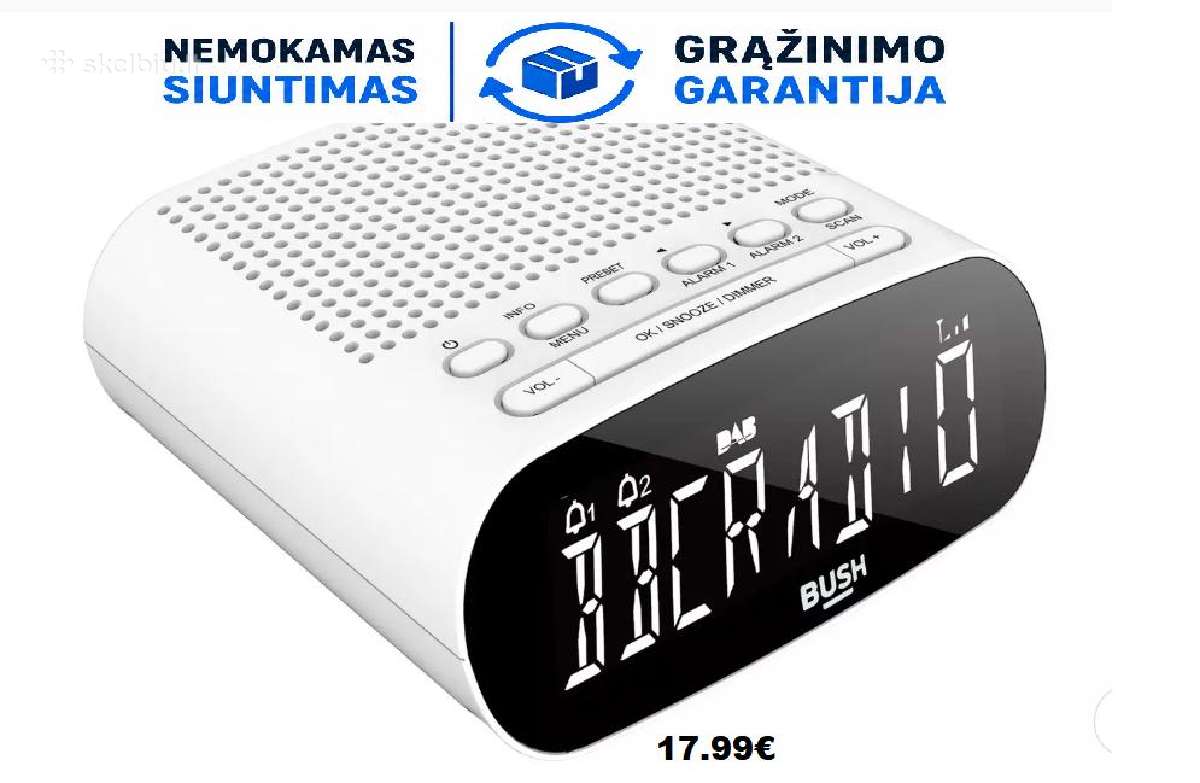 Radijas žadintuvas miegamojo laikrodis - nuotraukos Nr. 4
